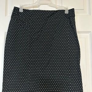 New York & Co Black Polka Dot Skirt